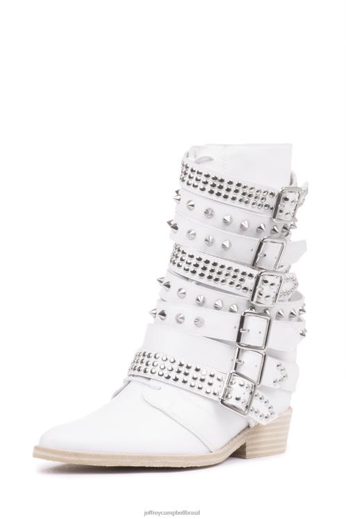 Jeffrey Campbell mulheres B0VBD662 prata branca botas de tornozelo draco-garanhão