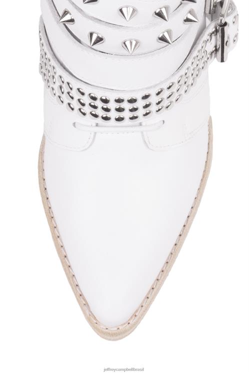 Jeffrey Campbell mulheres B0VBD662 prata branca botas de tornozelo draco-garanhão