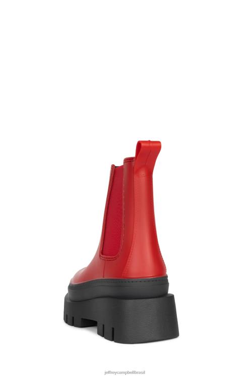 Jeffrey Campbell mulheres B0VBD889 vermelho preto botas de tornozelo tempestade