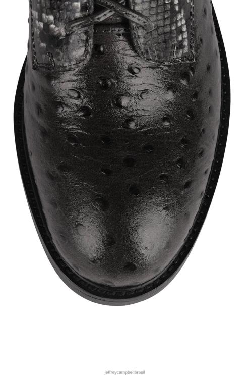 Jeffrey Campbell mulheres B0VBD903 cinza exótico multi botas de tornozelo fischer