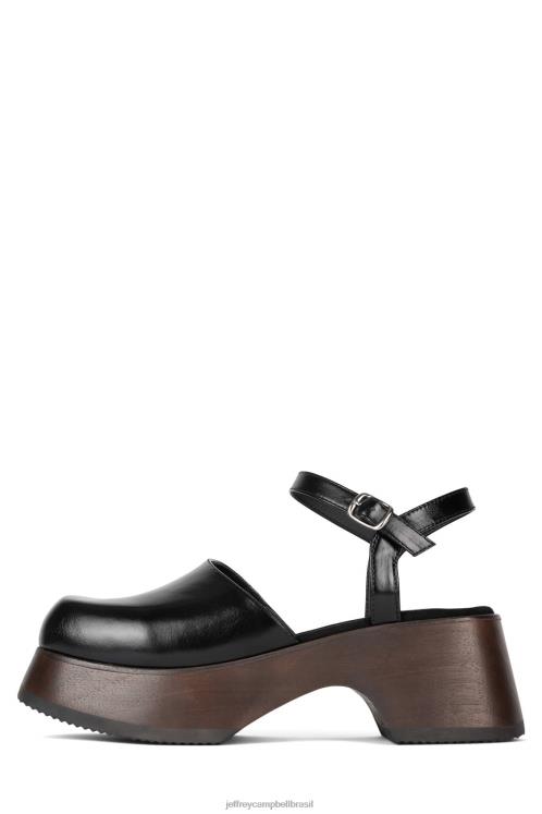 Jeffrey Campbell mulheres B0VBD123 Preto amarronzado bomba de plataforma fora de serviço