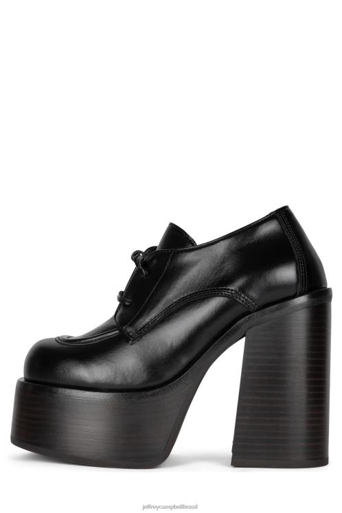 Jeffrey Campbell mulheres B0VBD1244 preto bomba de plataforma passear
