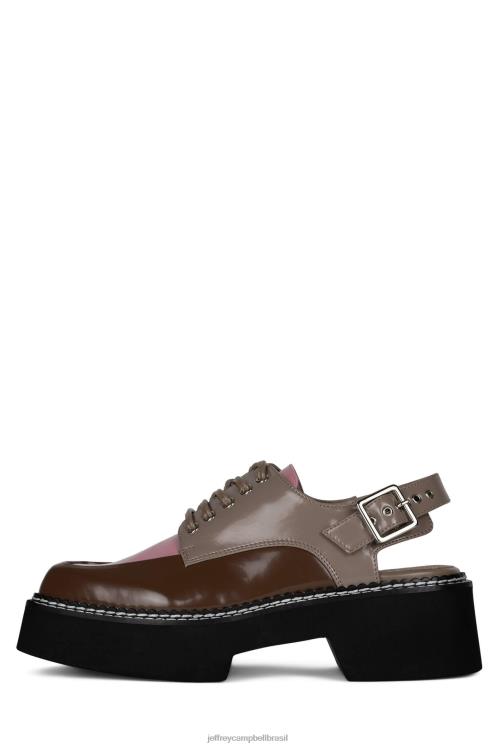 Jeffrey Campbell mulheres B0VBD1245 caixa marrom rosa multi bomba de plataforma livro-s