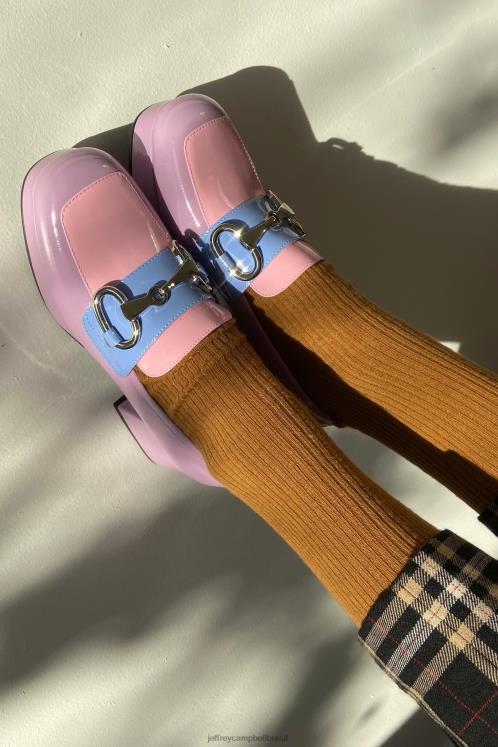 Jeffrey Campbell mulheres B0VBD1263 combinação de pervinca rosa lilás bomba de plataforma estudante-2
