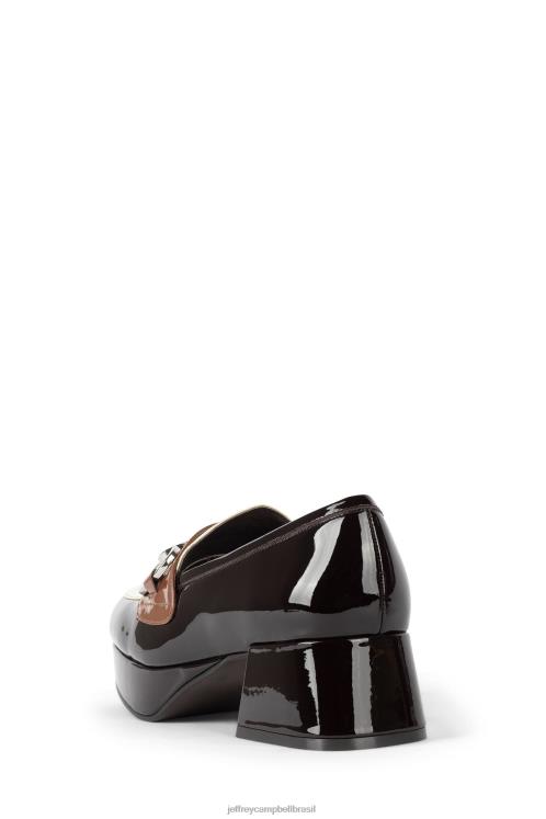 Jeffrey Campbell mulheres B0VBD1266 combinação marrom amarelo bronzeado bomba de plataforma estudante-2