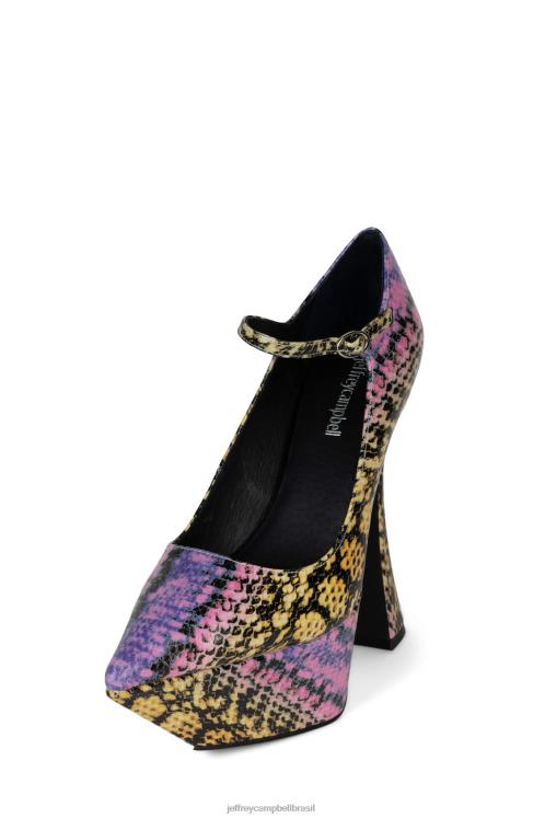 Jeffrey Campbell mulheres B0VBD1289 cobra amarela roxa bomba de plataforma siouxsie-m