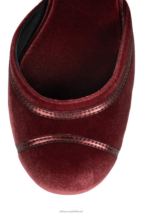 Jeffrey Campbell mulheres B0VBD1294 combinação de veludo vermelho bomba de plataforma baixo para baixo