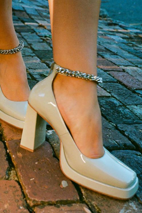 Jeffrey Campbell mulheres B0VBD1312 patente cinza bomba de plataforma ch embotado