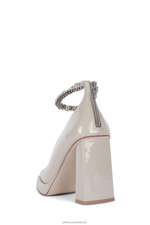 Jeffrey Campbell mulheres B0VBD1312 patente cinza bomba de plataforma ch embotado