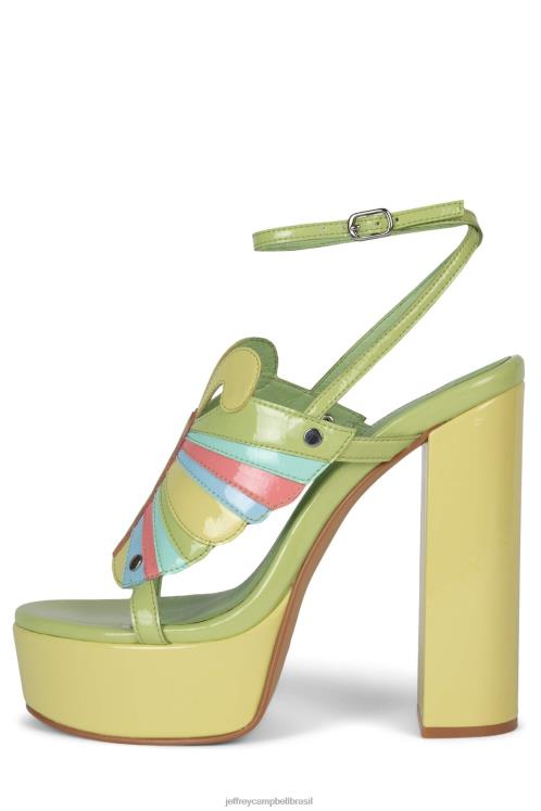 Jeffrey Campbell mulheres B0VBD1004 multi patente verde sandália plataforma monarcas