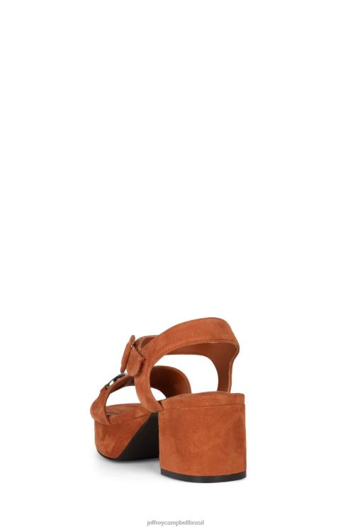 Jeffrey Campbell mulheres B0VBD1013 ferrugem camurça prata sandália plataforma Eterno
