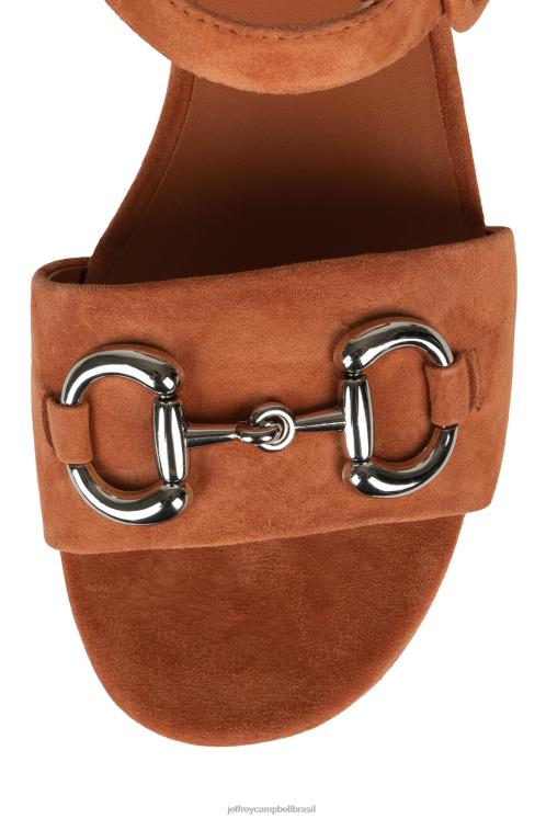 Jeffrey Campbell mulheres B0VBD1013 ferrugem camurça prata sandália plataforma Eterno