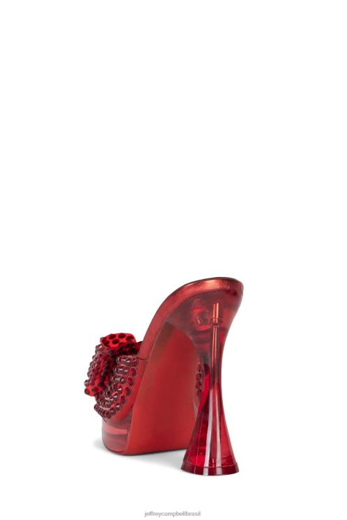 Jeffrey Campbell mulheres B0VBD1018 combinação vermelha sandália plataforma gemina