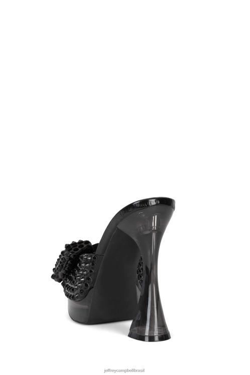 Jeffrey Campbell mulheres B0VBD1020 combinação preta sandália plataforma gemina