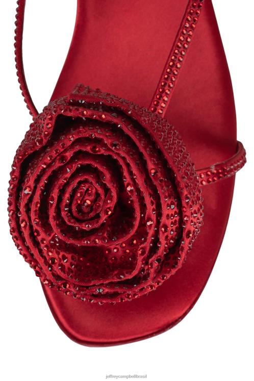 Jeffrey Campbell mulheres B0VBD1022 cetim vermelho vermelho sandália plataforma criador de tendências