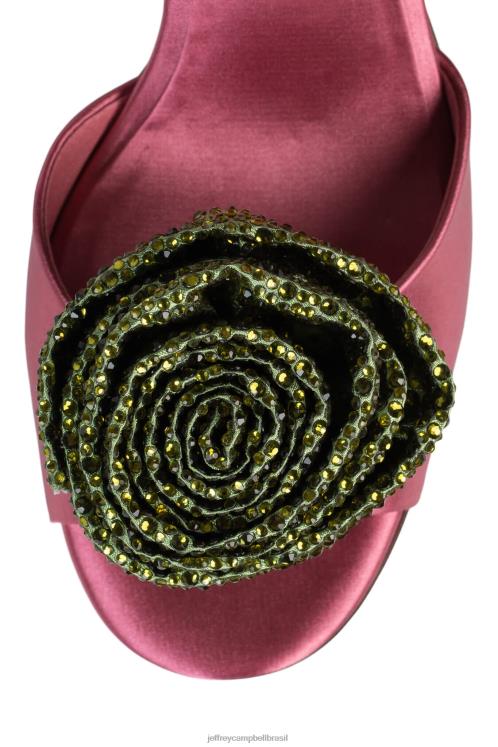 Jeffrey Campbell mulheres B0VBD1024 cetim rosa marrom sandália plataforma frésia