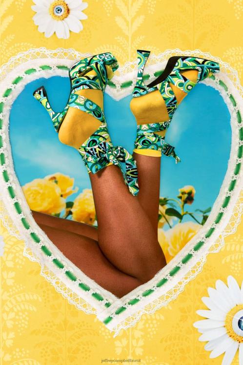 Jeffrey Campbell mulheres B0VBD1030 verde multi sandália plataforma complexidade