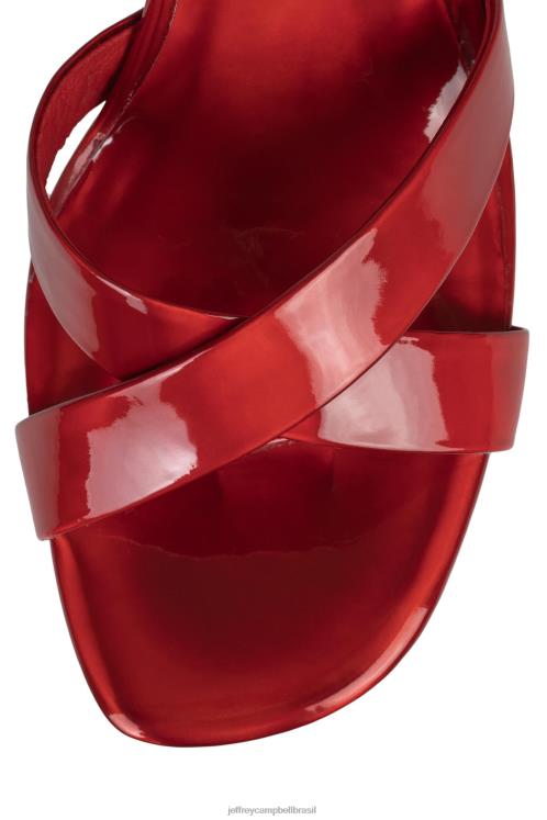 Jeffrey Campbell mulheres B0VBD1038 prata iridescente vermelho sandália plataforma evolui