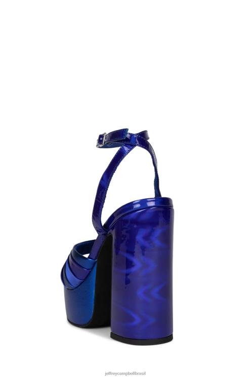 Jeffrey Campbell mulheres B0VBD1043 combinação azul metálico sandália plataforma boogie-dwn