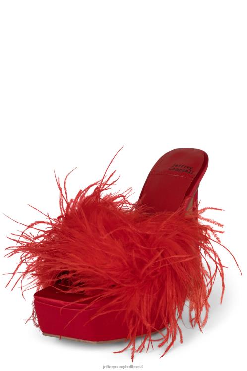 Jeffrey Campbell mulheres B0VBD1045 cetim vermelho vermelho sandália plataforma apaixonado
