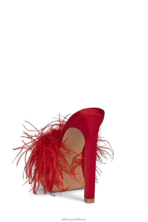 Jeffrey Campbell mulheres B0VBD1045 cetim vermelho vermelho sandália plataforma apaixonado