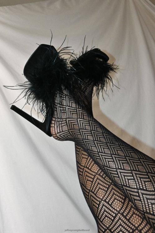 Jeffrey Campbell mulheres B0VBD1047 cetim preto preto sandália plataforma apaixonado