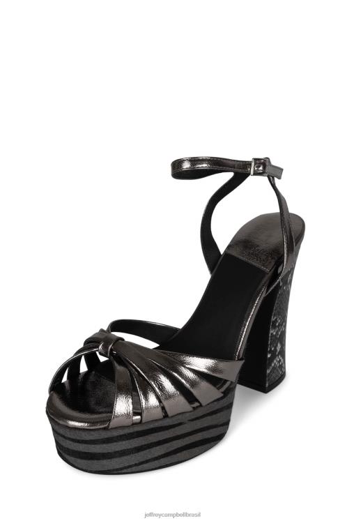 Jeffrey Campbell mulheres B0VBD1049 cobra de estanho multi sandália plataforma rockin-out