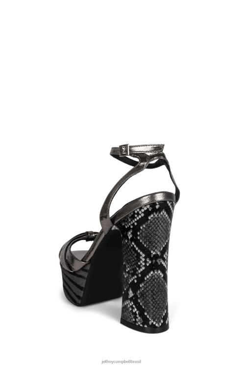 Jeffrey Campbell mulheres B0VBD1049 cobra de estanho multi sandália plataforma rockin-out
