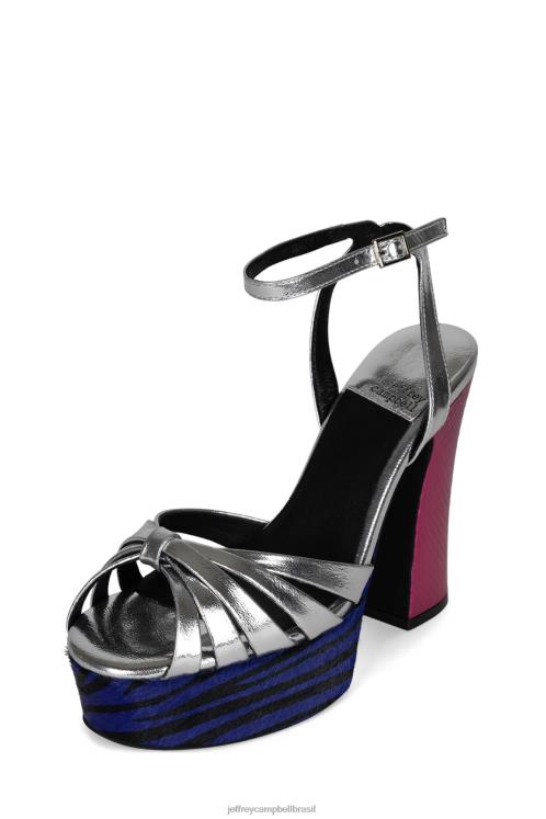 Jeffrey Campbell mulheres B0VBD1050 rosa prateado multi sandália plataforma rockin-out