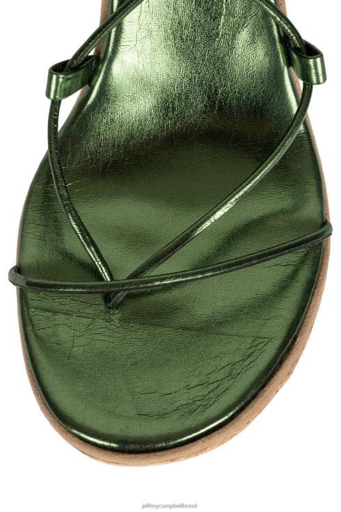 Jeffrey Campbell mulheres B0VBD1054 verde metálico sandália plataforma equador-oi