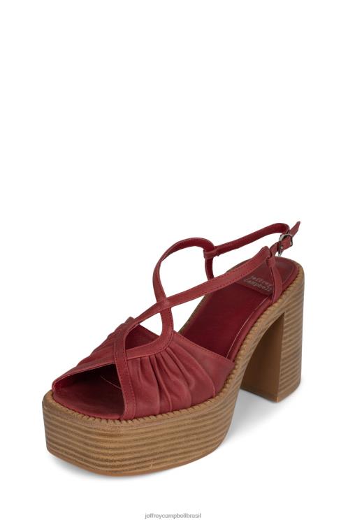 Jeffrey Campbell mulheres B0VBD1057 vermelho sandália plataforma rocknroll