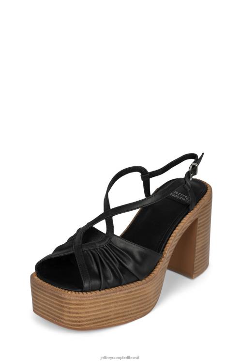 Jeffrey Campbell mulheres B0VBD1058 preto sandália plataforma rocknroll