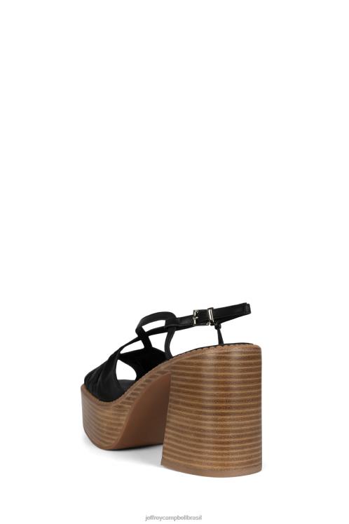 Jeffrey Campbell mulheres B0VBD1058 preto sandália plataforma rocknroll