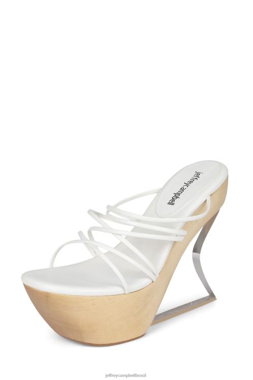 Jeffrey Campbell mulheres B0VBD1059 branco sandália plataforma andróide