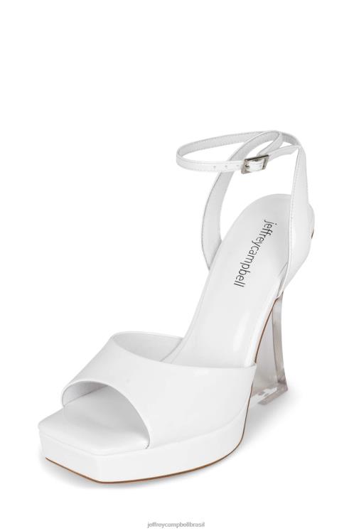 Jeffrey Campbell mulheres B0VBD1065 patente branca sandália plataforma mínimos