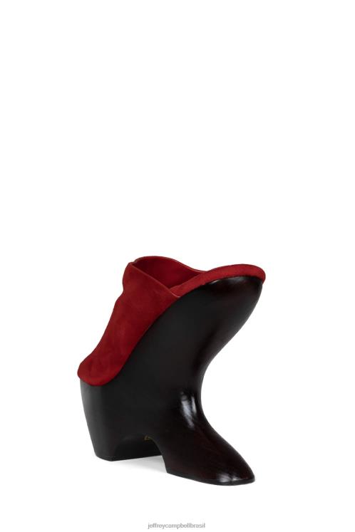 Jeffrey Campbell mulheres B0VBD1068 camurça vermelha marrom sandália plataforma giah-2