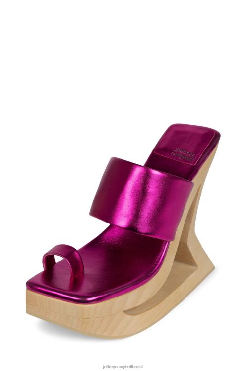 Jeffrey Campbell mulheres B0VBD1074 fúcsia metálico sandália plataforma trapézio