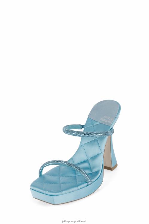 Jeffrey Campbell mulheres B0VBD1092 cetim azul azul sandália plataforma filme