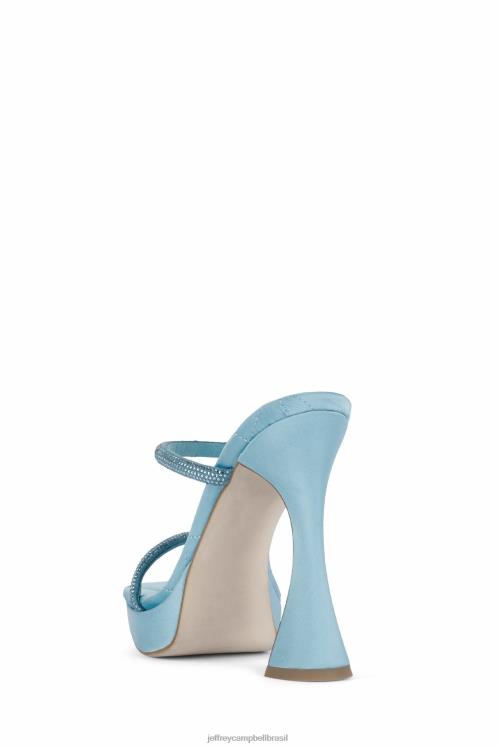 Jeffrey Campbell mulheres B0VBD1092 cetim azul azul sandália plataforma filme
