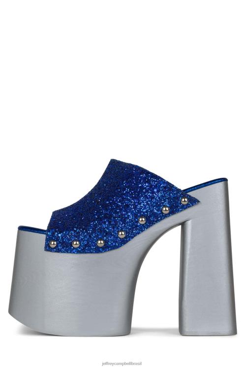 Jeffrey Campbell mulheres B0VBD1095 glitter azul prateado sandália plataforma 2-alto
