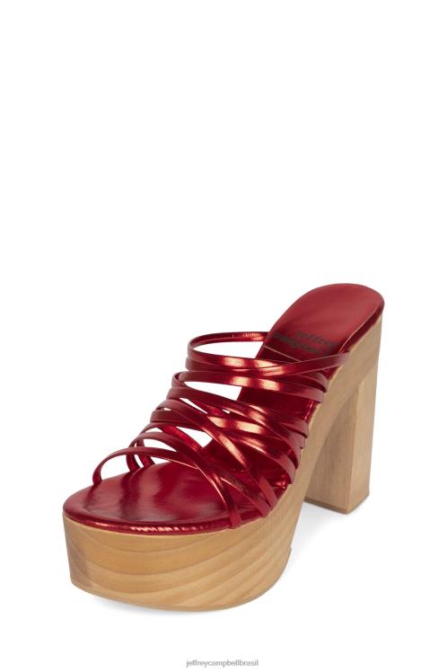 Jeffrey Campbell mulheres B0VBD1109 vermelho sandália plataforma mibela