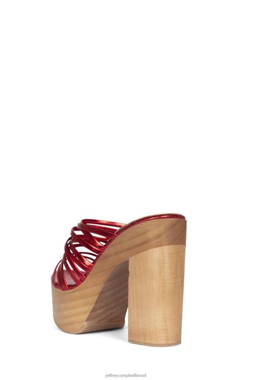 Jeffrey Campbell mulheres B0VBD1109 vermelho sandália plataforma mibela