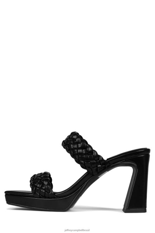 Jeffrey Campbell mulheres B0VBD1115 preto sandália plataforma delicadeza