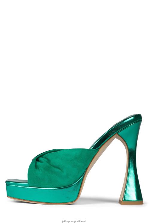 Jeffrey Campbell mulheres B0VBD1122 verde com camurça verde sandália plataforma hollyweird
