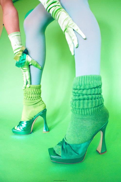 Jeffrey Campbell mulheres B0VBD1122 verde com camurça verde sandália plataforma hollyweird