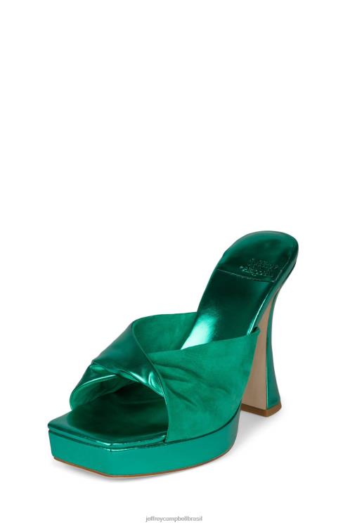 Jeffrey Campbell mulheres B0VBD1122 verde com camurça verde sandália plataforma hollyweird