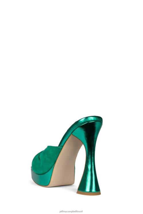 Jeffrey Campbell mulheres B0VBD1122 verde com camurça verde sandália plataforma hollyweird