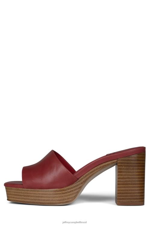Jeffrey Campbell mulheres B0VBD1125 pilha natural vermelha sandália plataforma tesouraria