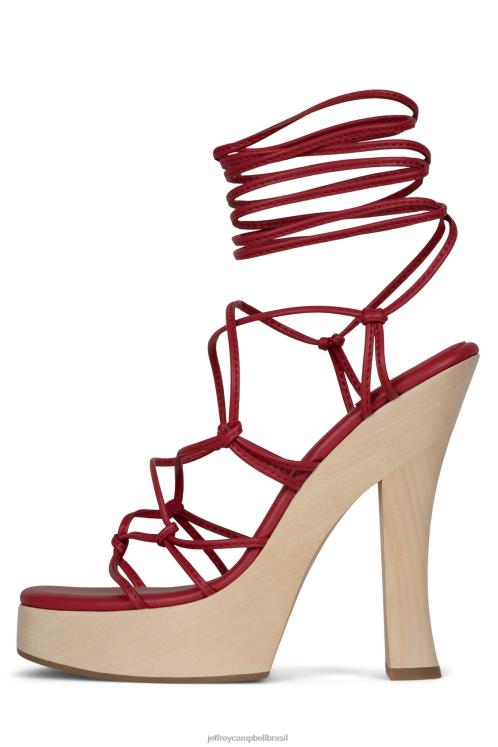 Jeffrey Campbell mulheres B0VBD1135 vermelho natural sandália plataforma dhawn