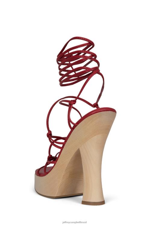 Jeffrey Campbell mulheres B0VBD1135 vermelho natural sandália plataforma dhawn